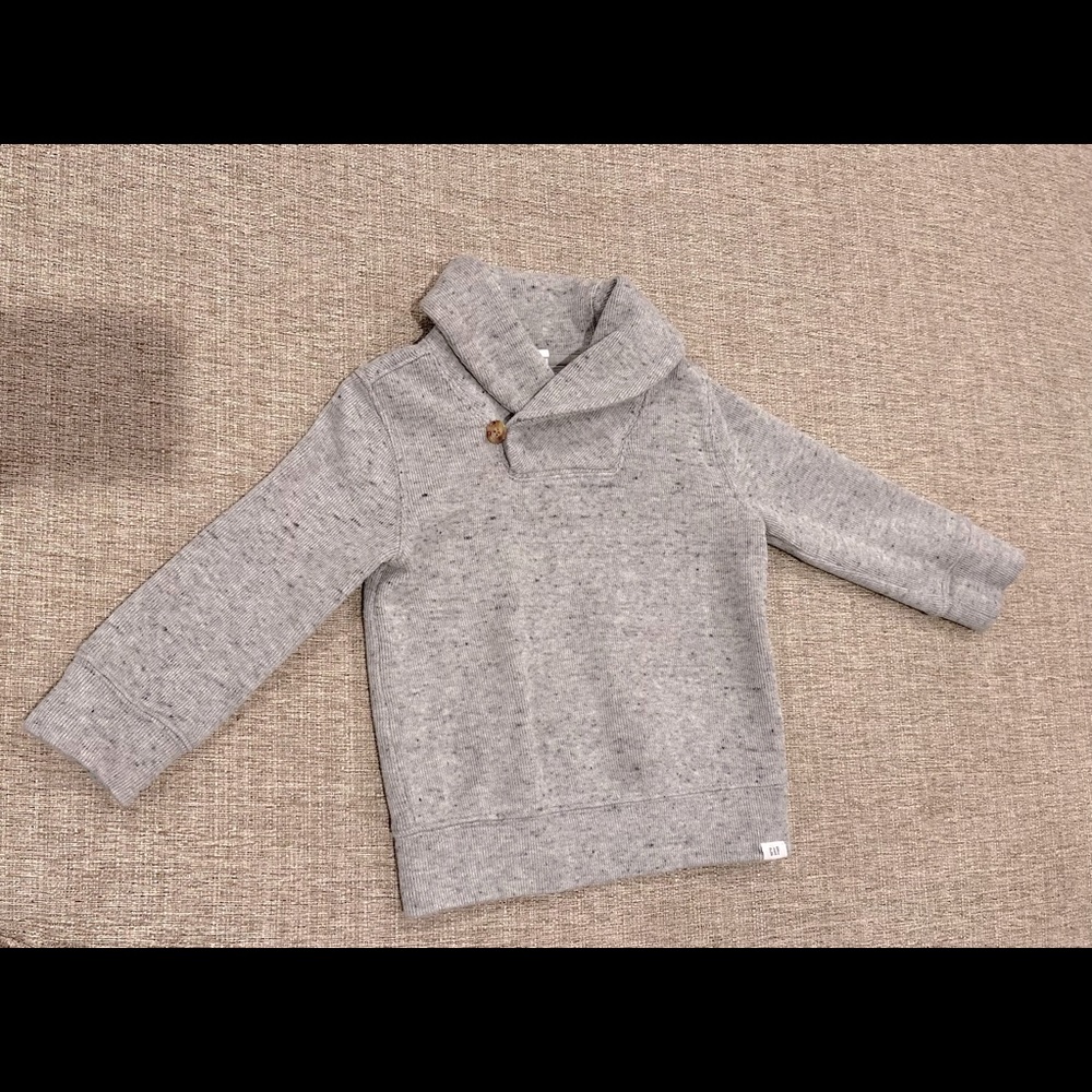Gap toddler gray collar sweater